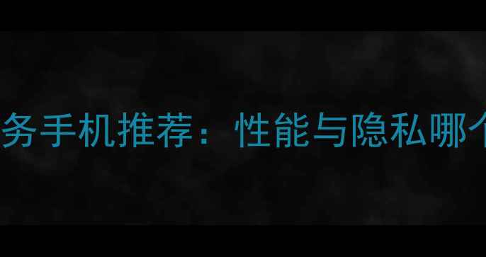 图片 十大高端商务手机推荐：性能与隐私哪个更重要？2