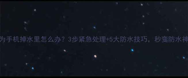 图片 华为手机掉水里怎么办？3步紧急处理+5大防水技巧，秒变防水神器