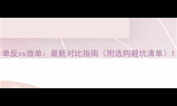 图片 单反vs微单：最新对比指南（附选购避坑清单）1