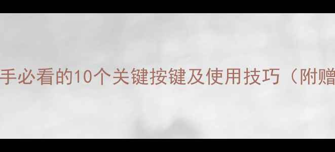 图片 单反按键全：新手必看的10个关键按键及使用技巧（附赠快速上手指南）