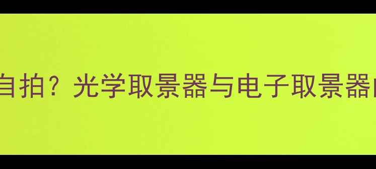 图片 单反相机为何无法直接自拍？光学取景器与电子取景器的技术限制及解决方案1