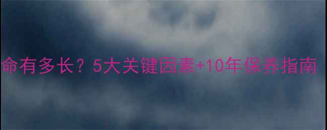 图片 单反相机使用寿命有多长？5大关键因素+10年保养指南（附选购建议）1