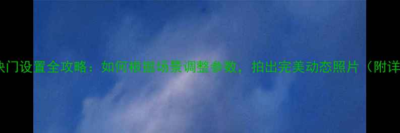 图片 单反相机快门设置全攻略：如何根据场景调整参数，拍出完美动态照片（附详细图解）1