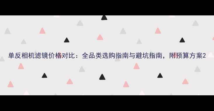 图片 单反相机滤镜价格对比：全品类选购指南与避坑指南，附预算方案2