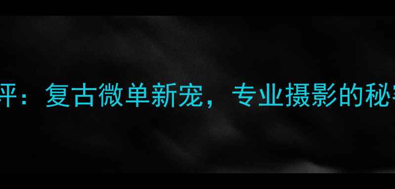 图片 双镜头反光照相机测评：复古微单新宠，专业摄影的秘密武器！新手必看全1