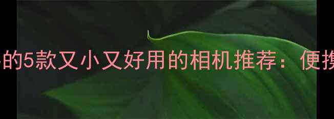 国内最值得入手的5款又小又好用的相机推荐便携微单卡片机全