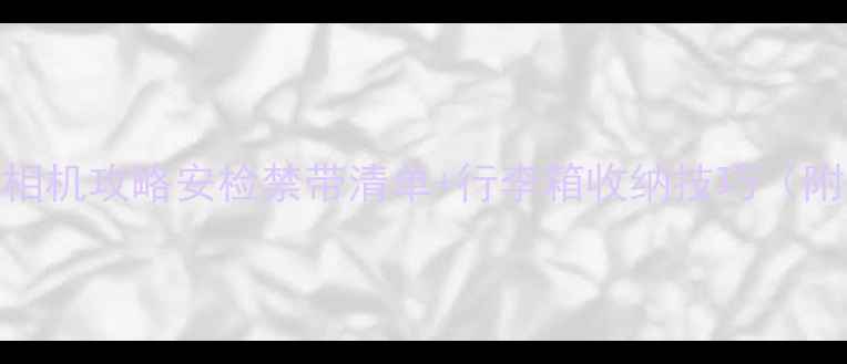 图片 国际航班带相机攻略安检禁带清单+行李箱收纳技巧（附超全指南）