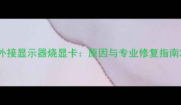 图片 外接显示器烧显卡：原因与专业修复指南2