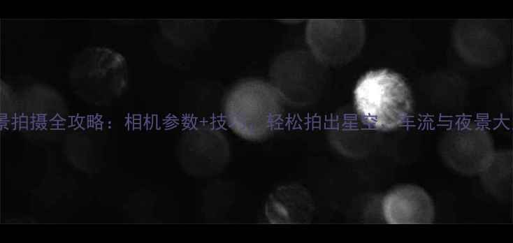 图片 夜景拍摄全攻略：相机参数+技巧，轻松拍出星空、车流与夜景大片2