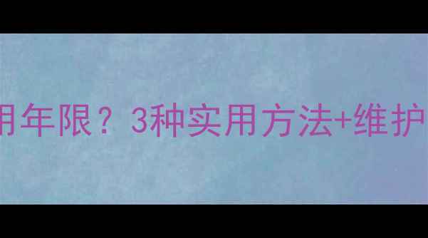 图片 如何查看手机使用年限？3种实用方法+维护建议（附教程）2