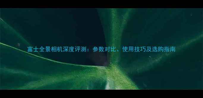 图片 富士全景相机深度评测：参数对比、使用技巧及选购指南