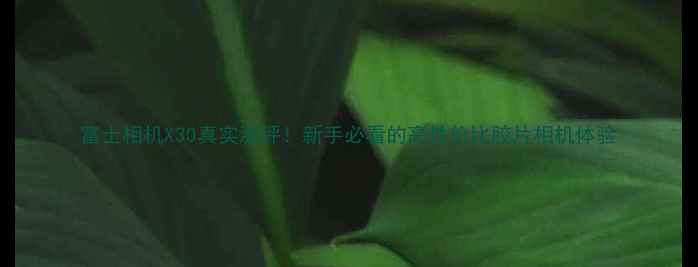 图片 富士相机X30真实测评！新手必看的高性价比胶片相机体验