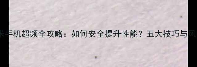 图片 小米手机超频全攻略：如何安全提升性能？五大技巧与风险1