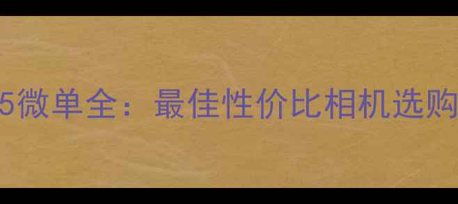 图片 尼康Z5微单全：最佳性价比相机选购指南2