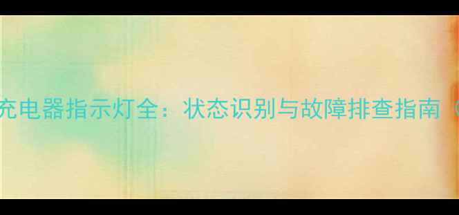 图片 尼康相机充电器指示灯全：状态识别与故障排查指南（最新版）