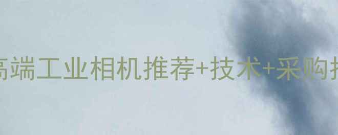 图片 工业相机选购必看！高端工业相机推荐+技术+采购指南（附参数对比表）