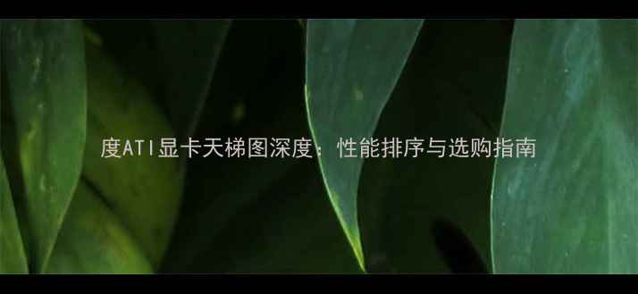 图片 度ATI显卡天梯图深度：性能排序与选购指南