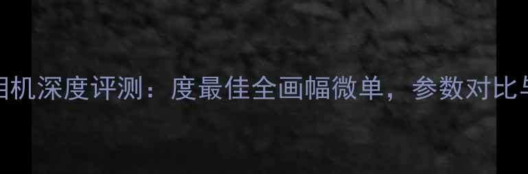 图片 徕卡CL2数码相机深度评测：度最佳全画幅微单，参数对比与使用体验全1