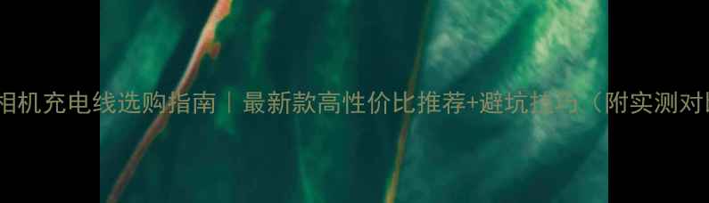 图片 微单相机充电线选购指南｜最新款高性价比推荐+避坑技巧（附实测对比）1