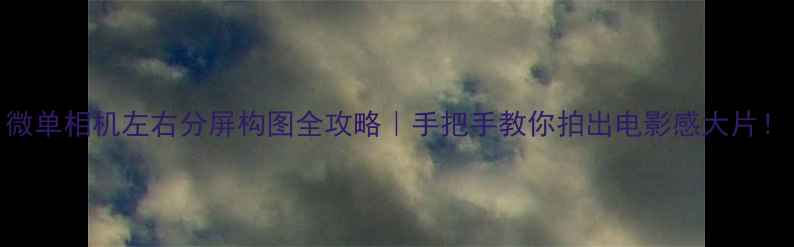 图片 微单相机左右分屏构图全攻略｜手把手教你拍出电影感大片！