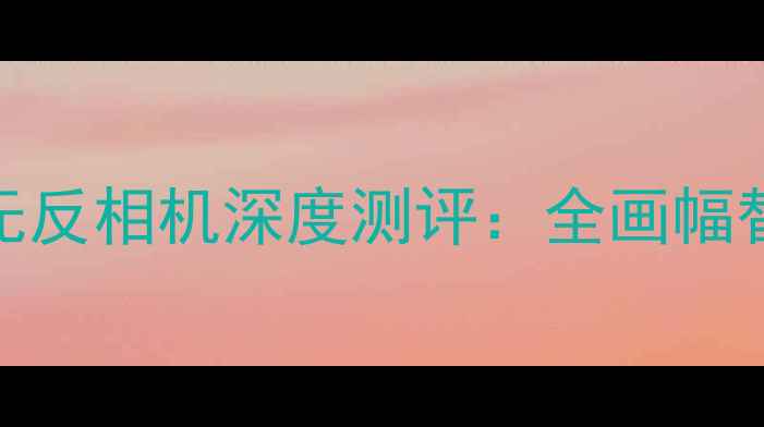 图片 必看！中画幅无反相机深度测评：全画幅替代品有多香？