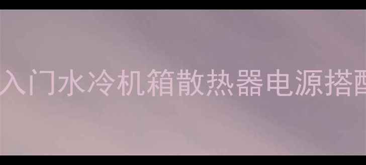 图片 必看！电脑水冷装机全攻略零基础入门水冷机箱散热器电源搭配，附性价比清单（附避坑指南）1