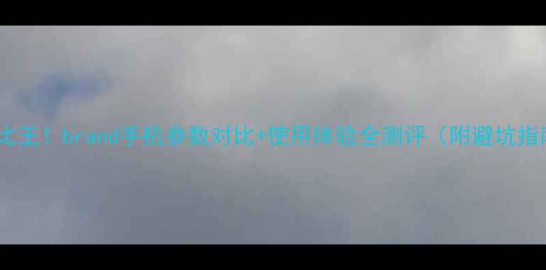 图片 性价比王！brand手机参数对比+使用体验全测评（附避坑指南）1