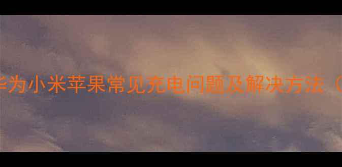图片 手机充电故障全：华为小米苹果常见充电问题及解决方法（附详细排查步骤）1