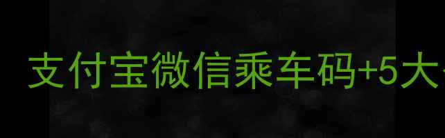 图片 手机公交卡使用全攻略：支付宝微信乘车码+5大公交APP免排队乘车指南