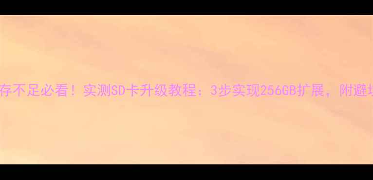 图片 手机内存不足必看！实测SD卡升级教程：3步实现256GB扩展，附避坑指南1