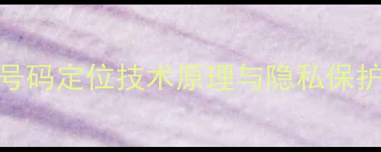 图片 手机号码定位技术原理与隐私保护机制
