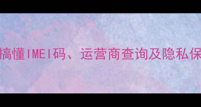 图片 手机号码查询全攻略：3分钟搞懂IMEI码、运营商查询及隐私保护技巧（附官方验证步骤）2