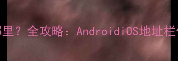 图片 手机地址栏在哪里？全攻略：AndroidiOS地址栏位置与使用技巧