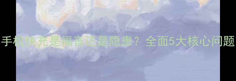 图片 手机快充是福音还是隐患？全面5大核心问题