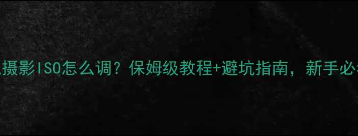 图片 手机摄影ISO怎么调？保姆级教程+避坑指南，新手必看！