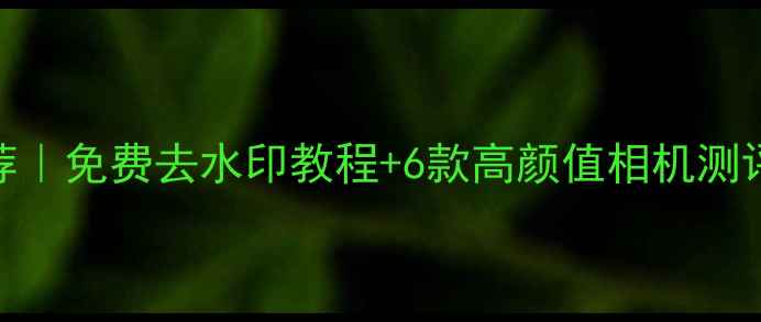 图片 手机水印相机推荐｜免费去水印教程+6款高颜值相机测评（附下载链接）