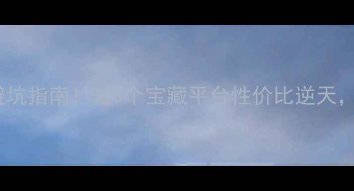 图片 手机电脑网站避坑指南！这5个宝藏平台性价比逆天，附上选购攻略2