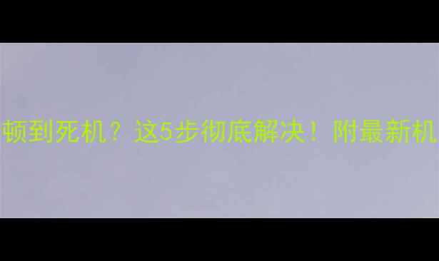 图片 手机相机卡顿到死机？这5步彻底解决！附最新机型避坑指南