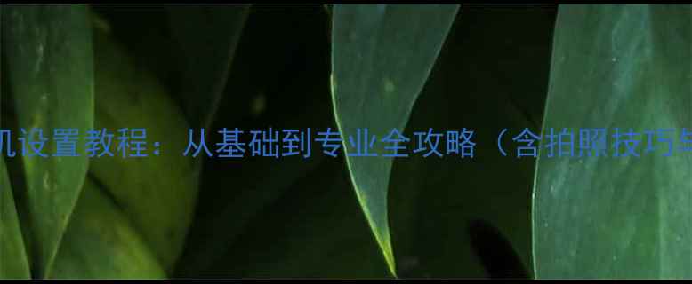 图片 手机相机设置教程：从基础到专业全攻略（含拍照技巧与参数）