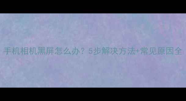 图片 手机相机黑屏怎么办？5步解决方法+常见原因全
