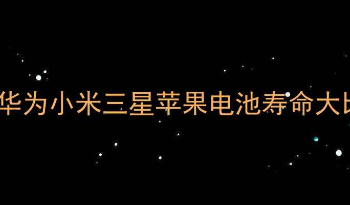 图片 手机续航王者TOP5！实测华为小米三星苹果电池寿命大比拼（附选购避坑指南）2