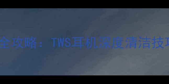 图片 手机耳机清洁全攻略：TWS耳机深度清洁技巧与保养指南2