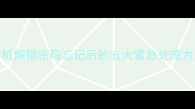 图片 手机解锁密码忘记后的五大紧急处理方案