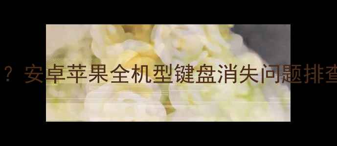 图片 手机输入法图标不显示？安卓苹果全机型键盘消失问题排查指南（附图文教程）2