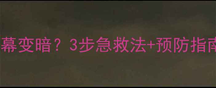 图片 手机进水后屏幕变暗？3步急救法+预防指南（附图）✨2