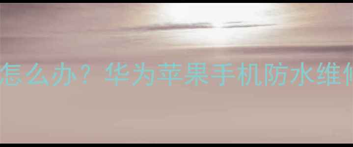 图片 手机进水后相册出现白色水印怎么办？华为苹果手机防水维修全攻略（附紧急处理步骤）1