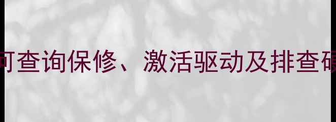 图片 技嘉显卡检查码全：如何查询保修、激活驱动及排查硬件问题（附详细步骤）