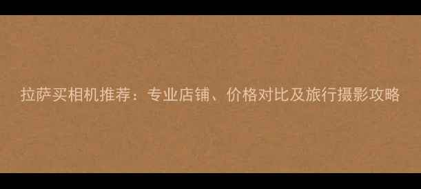 图片 拉萨买相机推荐：专业店铺、价格对比及旅行摄影攻略