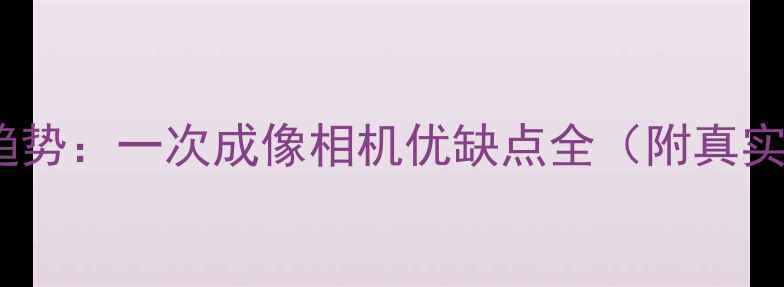 图片 数码摄影新趋势：一次成像相机优缺点全（附真实样张对比）2