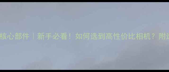 图片 数码相机核心部件｜新手必看！如何选到高性价比相机？附选购指南2